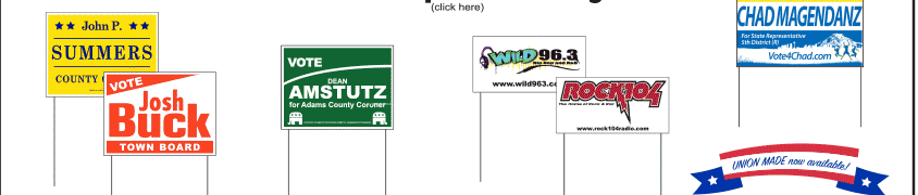 Coroplast political yard signs